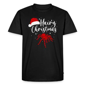 Hairy Christmas - Arachnid Lover Christmas - Men's Premium Organic T-Shirt - black - Front - Nico (187cm)
