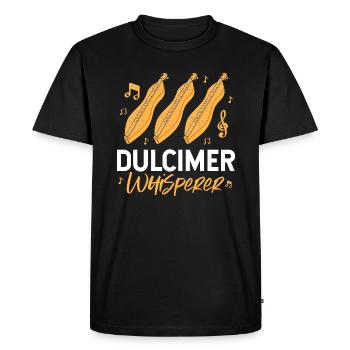 Dulcimer whisperer - Men's Premium Organic T-Shirt - black - Front - Nico (187cm)