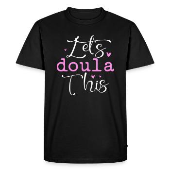 Let's Doula this - Men's Premium Organic T-Shirt - black - Front - Nico (187cm)