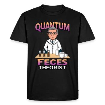 Théoriciens quantiques des matières fécales - T-shirt Premium bio Homme - noir - Devant - Nico (187cm)