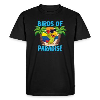 Parrot Paradise Bird - Men's Premium Organic T-Shirt - black - Front - Nico (187cm)
