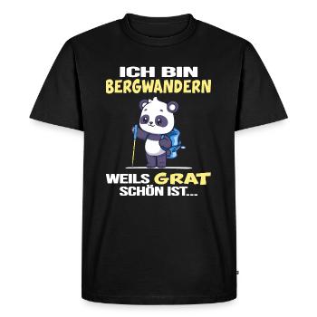 Mountain hiking Hut tour servus alpin summit ridge - Men's Premium Organic T-Shirt - black - Front - Nico (187cm)