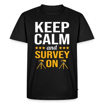 Surveyor - Men's Premium Organic T-Shirt - black - Front - Nico (187cm)