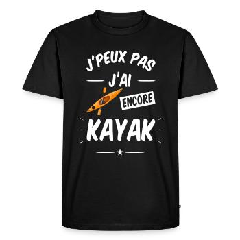 j'peux pas j'ai encore kayak - T-shirt Premium bio Homme - noir - Devant - Nico (187cm)