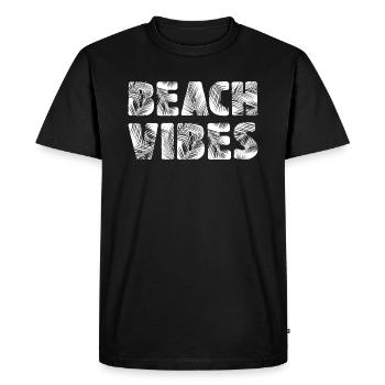 Beach Vibes - Men's Premium Organic T-Shirt - black - Front - Nico (187cm)