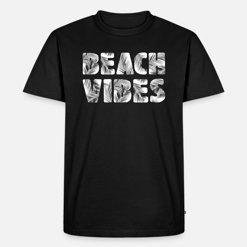 Beach Vibes - Männer Premium Bio T-Shirt - Schwarz