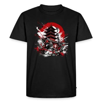 Japon Temple japonais Nihon - T-shirt Premium bio Homme - noir - Devant - Nico (187cm)