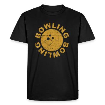 bowling bowling boule de bowling - Vintage - T-shirt Premium bio Homme - noir - Devant - Nico (187cm)