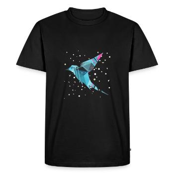 Oiseau abstrait - T-shirt Premium bio Homme - noir - Devant - Nico (187cm)