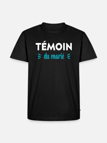 témoin du marié - T-shirt Premium bio Homme - noir
