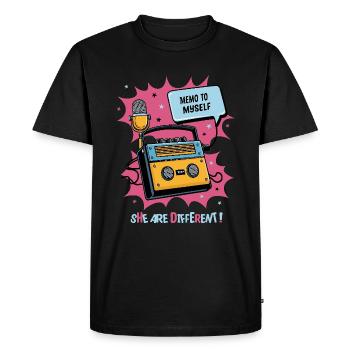 Ils sont différents ! - T-shirt Premium bio Homme - noir - Devant - Nico (187cm)