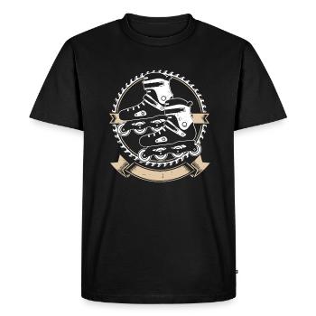 ROLL SHOES INLINER GIFT INLINESKATES 90s 80s - Men's Premium Organic T-Shirt - black - Front - Nico (187cm)