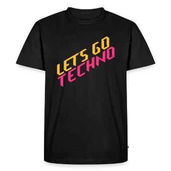 let's go techno - T-shirt Premium bio Homme - noir - Devant - Nico (187cm)