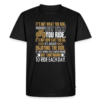Motorcycle Funny Motorcycle - Men's Premium Organic T-Shirt - black - Front - Nico (187cm)
