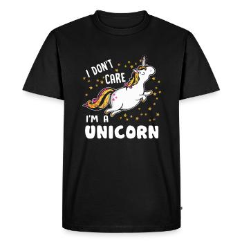 Licorne je suis une licorne - T-shirt Premium bio Homme - noir - Devant - Nico (187cm)