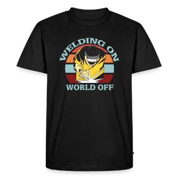 Weld - Men's Premium Organic T-Shirt - black - Front - Nico (187cm)