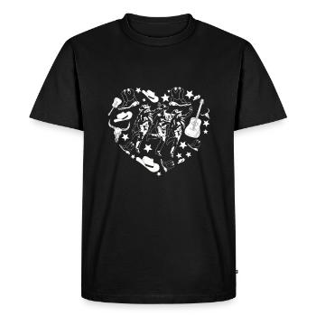 Linedance Heart Line Dance Group - T-shirt Premium bio Homme - noir - Devant - Nico (187cm)