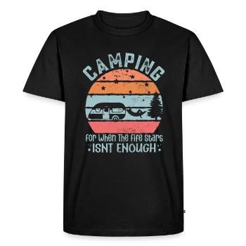 Camping Campfire - Men's Premium Organic T-Shirt - black - Front - Nico (187cm)