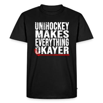 floorball floorball coach floorball-citations - T-shirt Premium bio Homme - noir - Devant - Nico (187cm)