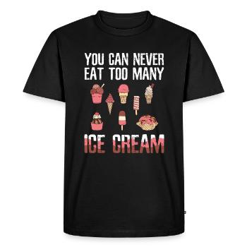 Funny Ice Cream Man with Ice Cream - Men's Premium Organic T-Shirt - black - Front - Nico (187cm)