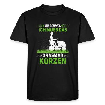 Platzwart Stundenlohn - Männer Premium Bio T-Shirt - Schwarz - Vorne - Nico (187cm)