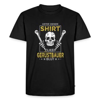 Scaffolding Sprüche Construction Site Scaffolding - Men's Premium Organic T-Shirt - black - Front - Nico (187cm)