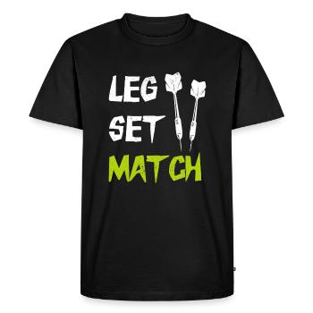 Dart Dart king drôle de fléchettes disant - T-shirt Premium bio Homme - noir - Devant - Nico (187cm)