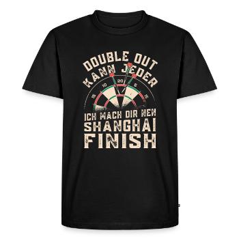 Dart Shanghai terminer des fléchettes drôles en disant - T-shirt Premium bio Homme - noir - Devant - Nico (187cm)