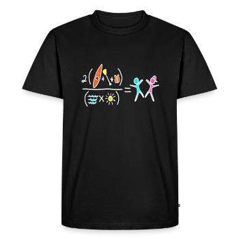 Kajak Kanu Kajakfahrer Paddelboot Geschenke - Männer Premium Bio T-Shirt - Schwarz - Vorne - Nico (187cm)