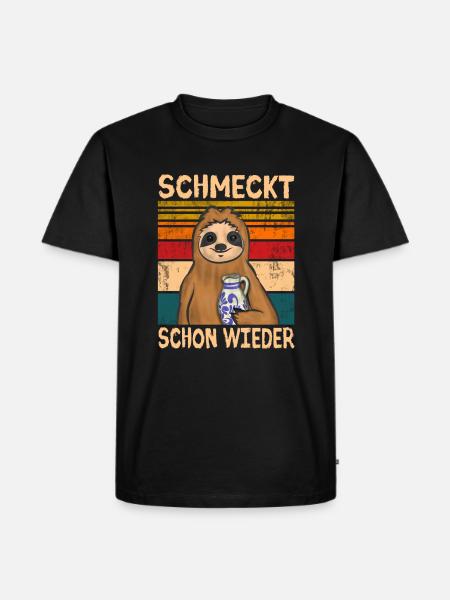 Hessen Frankfurt Apfelwein - Männer Premium Bio T-Shirt - Schwarz