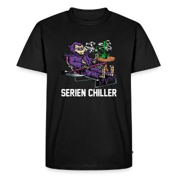 Drôle de chicha disant narguilé - T-shirt Premium bio Homme - noir - Devant - Nico (187cm)