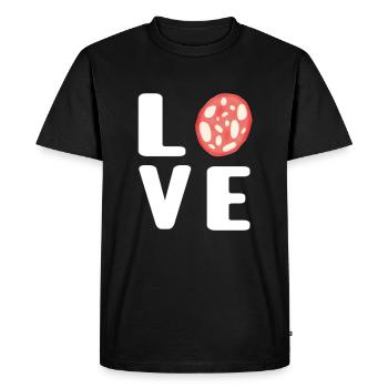 Boucher Boucher Boucherie Boucherie Fleischer - T-shirt Premium bio Homme - noir - Devant - Nico (187cm)