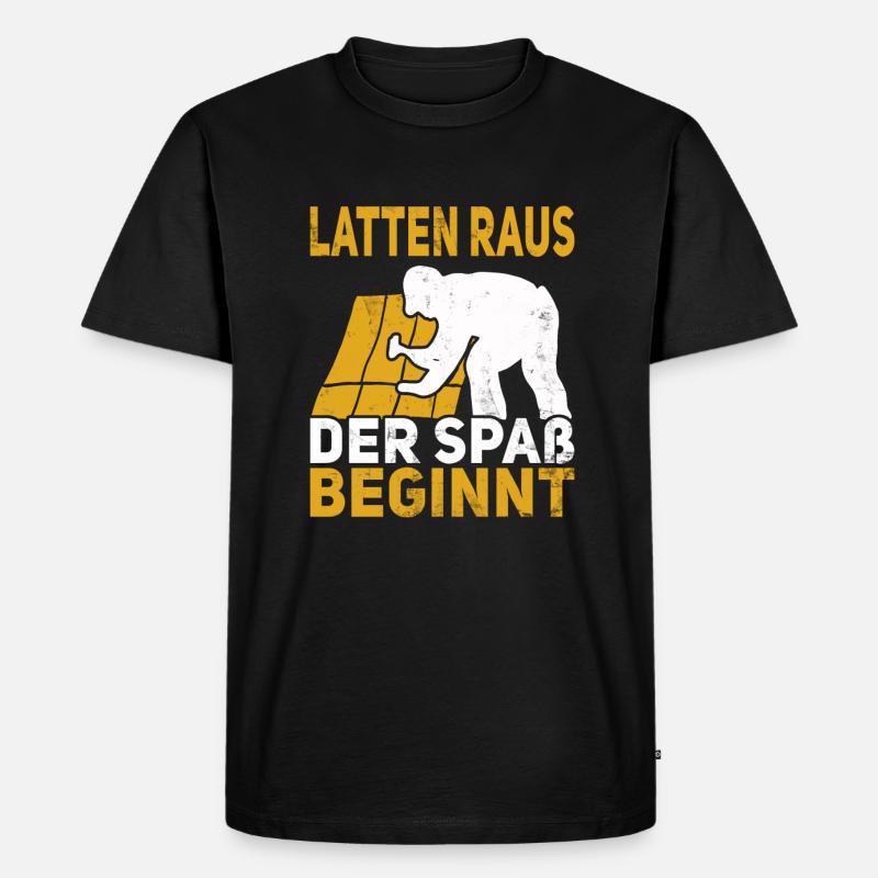 Dachdecker geschenk dachdeckermeister - Männer Premium Bio T-Shirt - Schwarz