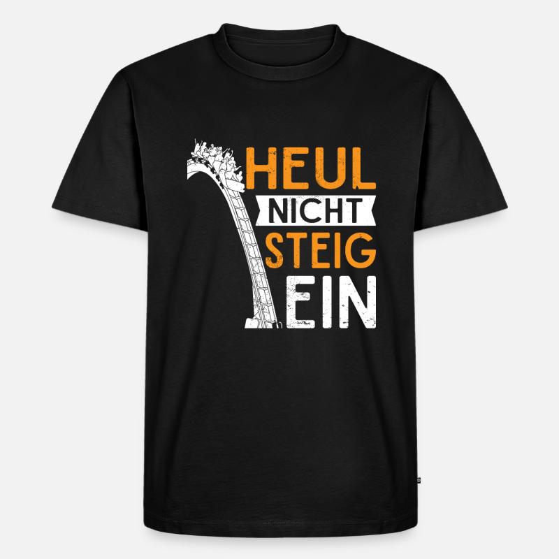 Achterbahn Freizeitpark Rollercoaster - Männer Premium Bio T-Shirt - Schwarz