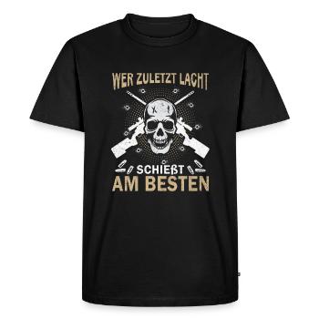 Sportschießen Schießsport Sportschütze - Männer Premium Bio T-Shirt - Schwarz - Vorne - Nico (187cm)