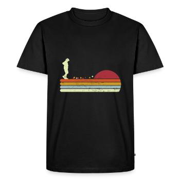 Boules Game Petanque Crossboule - Men's Premium Organic T-Shirt - black - Front - Nico (187cm)