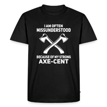 Chainsaw Lumberjack Forest Worker - Men's Premium Organic T-Shirt - black - Front - Nico (187cm)