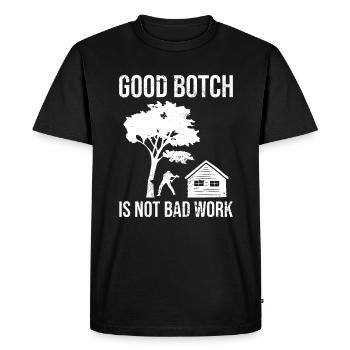 Chainsaw Lumberjack Forest Worker - Men's Premium Organic T-Shirt - black - Front - Nico (187cm)