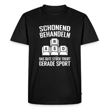 Gaming Tastatur PC Gamer - Männer Premium Bio T-Shirt - Schwarz - Vorne - Nico (187cm)