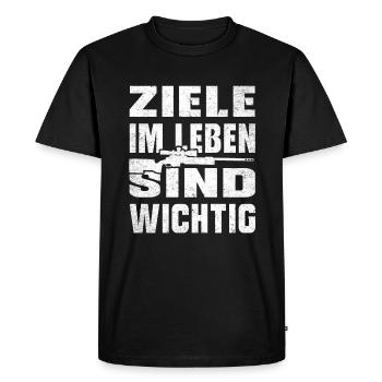 Sportschießen Schießsport Sportschütze - Männer Premium Bio T-Shirt - Schwarz - Vorne - Nico (187cm)