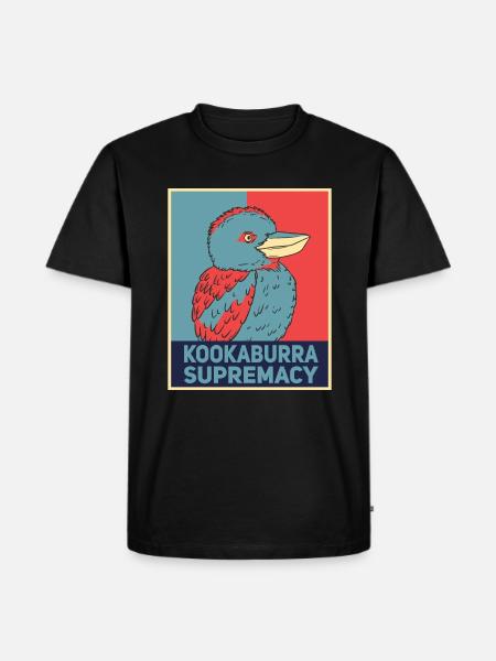 Australischer Kookaburra - Männer Premium Bio T-Shirt - Schwarz