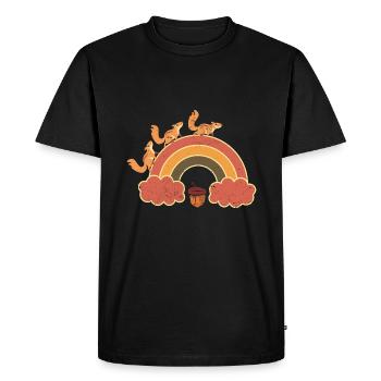 Best Squirrel Dad Ever Squirrel Daddy - Men's Premium Organic T-Shirt - black - Front - Nico (187cm)