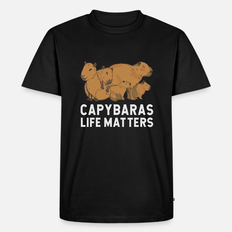 Capybara Caipibara - Männer Premium Bio T-Shirt - Schwarz