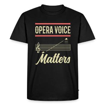 Funny opera singer - Men's Premium Organic T-Shirt - black - Front - Nico (187cm)