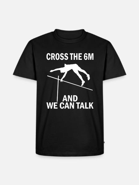 Stabhochsprung - Männer Premium Bio T-Shirt - Schwarz