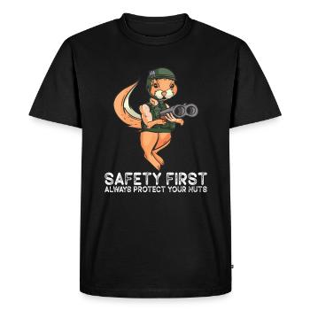 Best Squirrel Dad Ever Squirrel Daddy - Men's Premium Organic T-Shirt - black - Front - Nico (187cm)