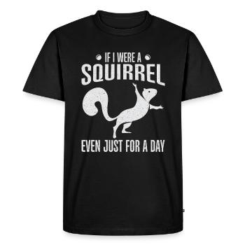 Squirrel Shadow - Men's Premium Organic T-Shirt - black - Front - Nico (187cm)