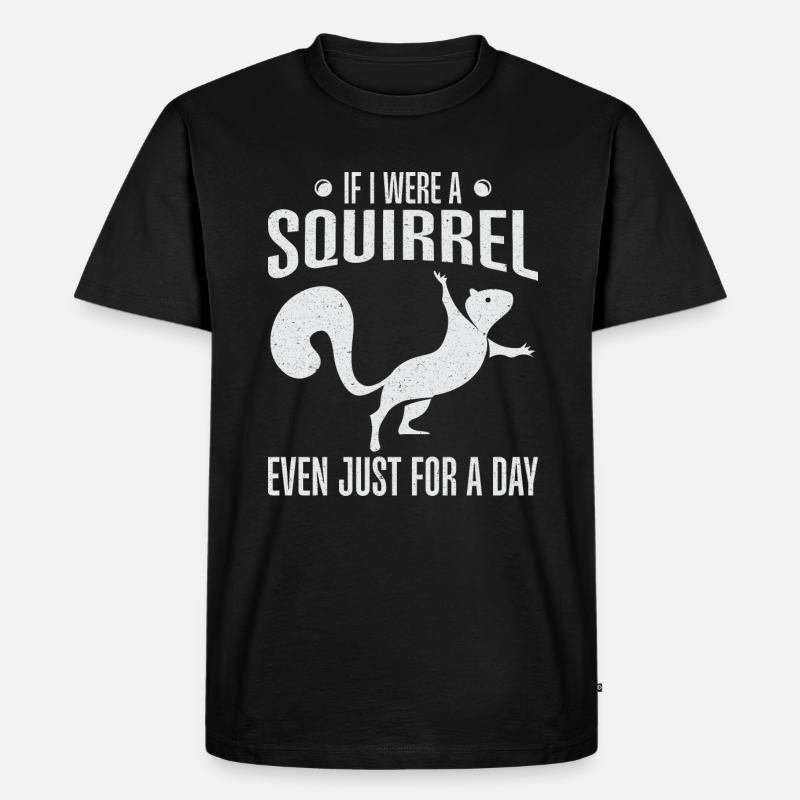 Squirrel Shadow - Männer Premium Bio T-Shirt - Schwarz