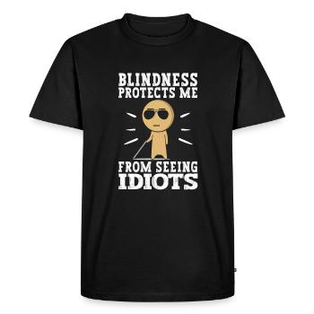 blind walking blindness - Men's Premium Organic T-Shirt - black - Front - Nico (187cm)