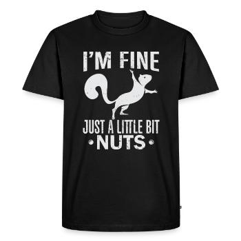 Squirrel Shadow - Men's Premium Organic T-Shirt - black - Front - Nico (187cm)